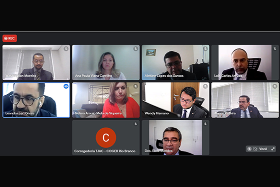 Imagem da videochamda com os participantes